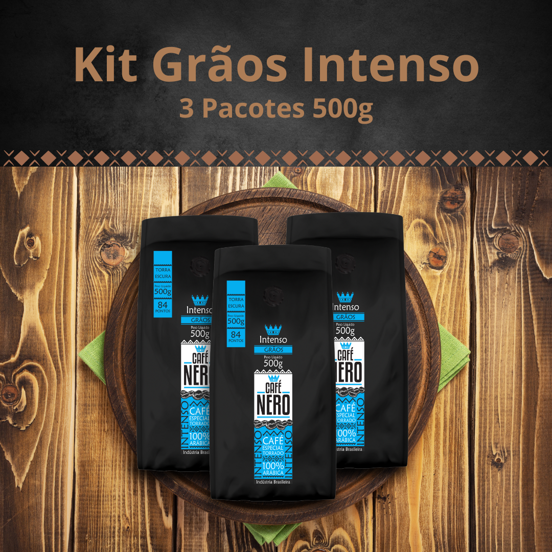 Kit Café Nero Intenso em Grãos