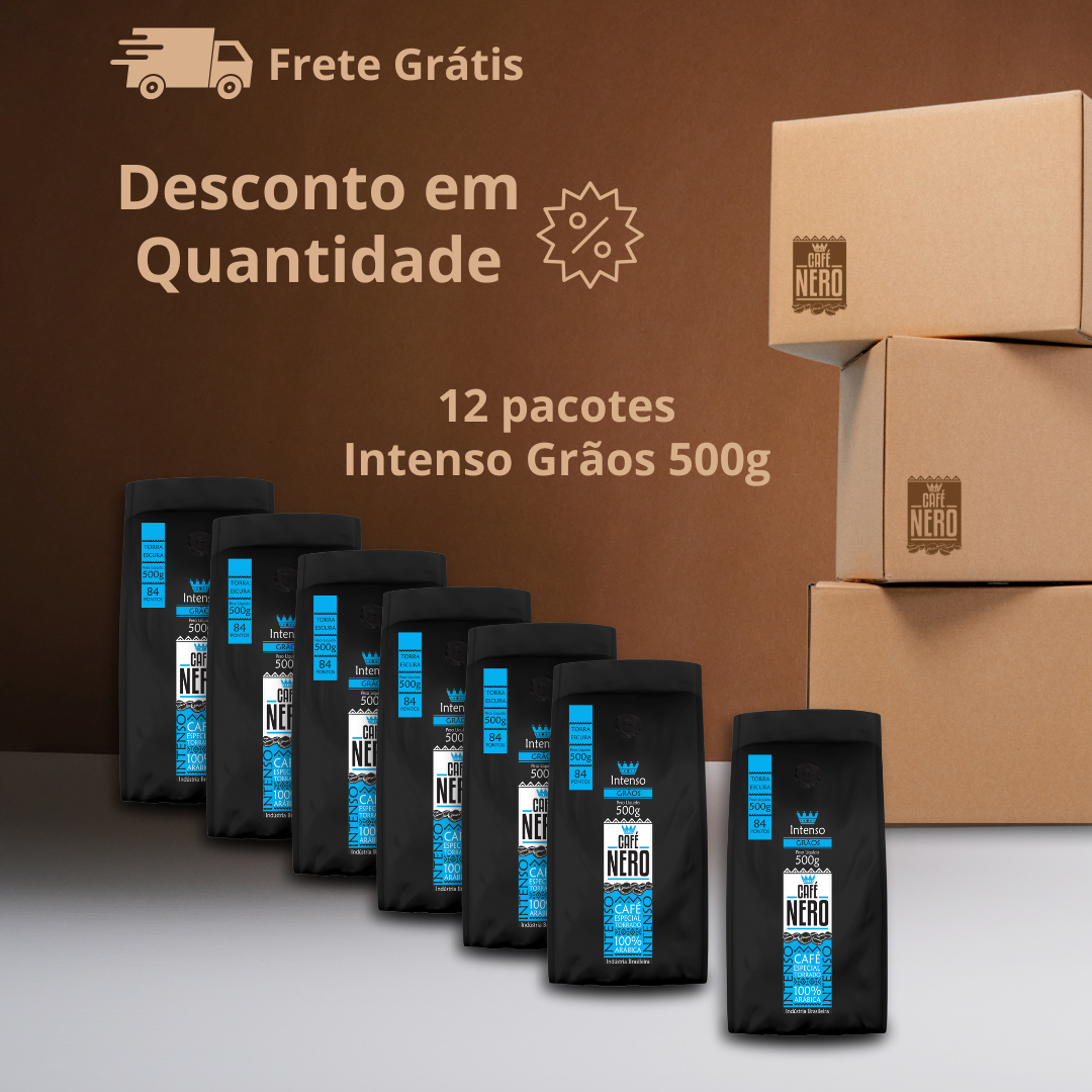Caixa Café Nero em Grãos - 12 pc de 500g