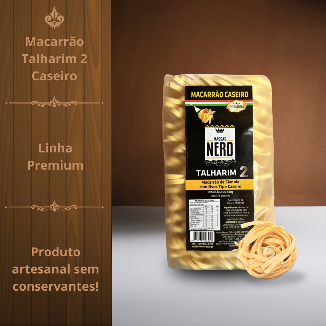 Macarrão Caseiro Nero Talharim 2 - 500g
