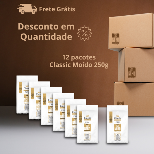 Caixa Café Nero Classic Moído - 12 pc de 250g