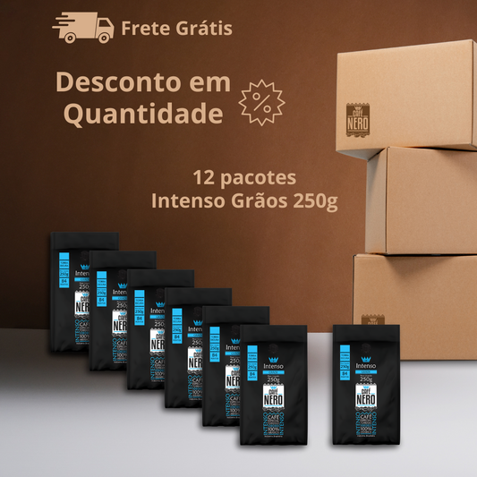 Caixa Café Nero Intenso Grãos - 12 pc de 250g